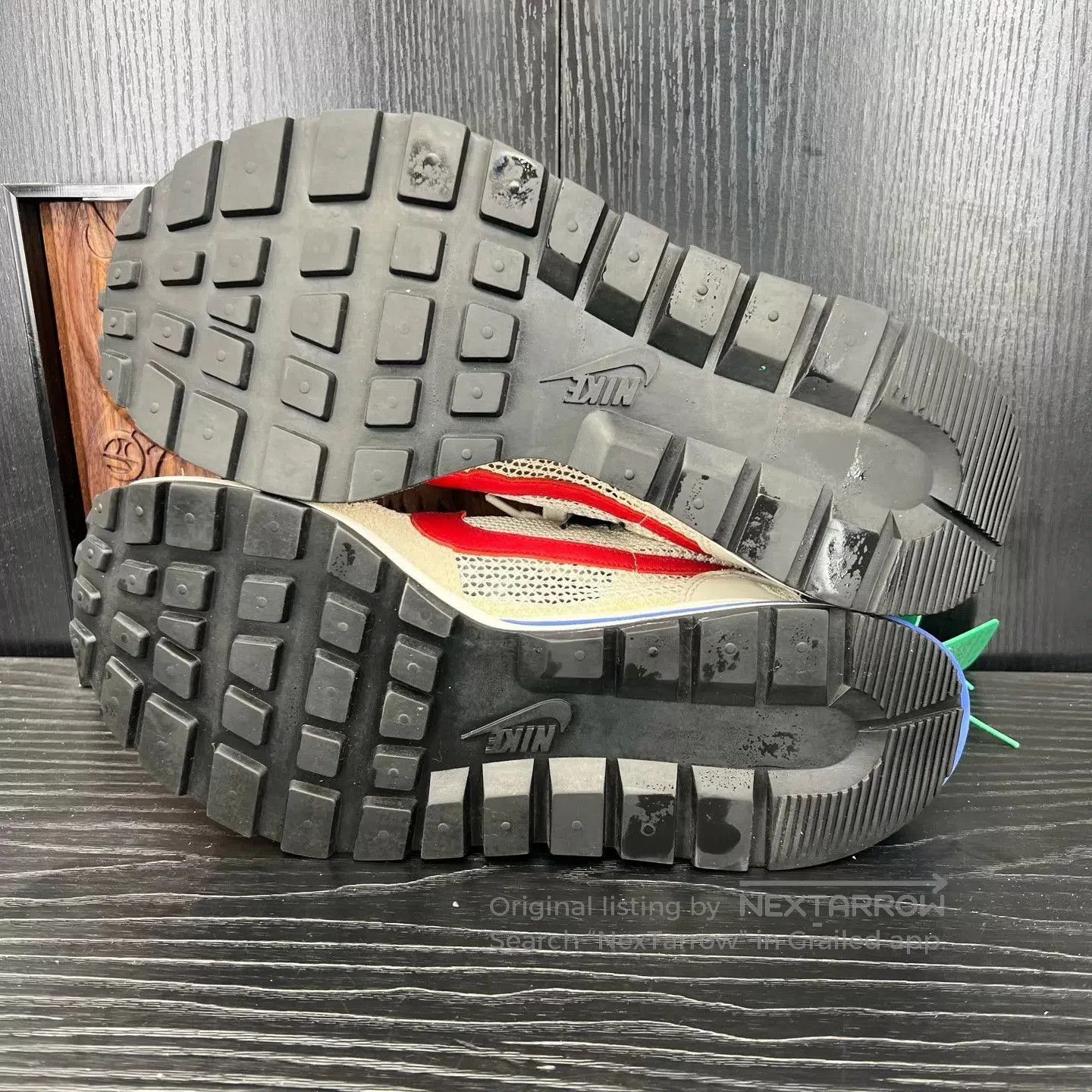 Sacai Gray Low-Top Mesh Sneakers Size 10. Size US 10 / EU 43 - 5 Thumbnail