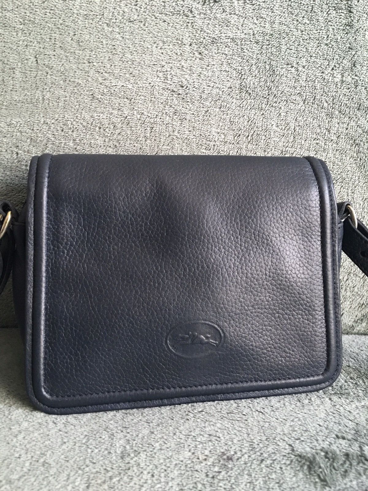 Longchamp Longchamp Paris Leather Navy Blue Shoulder Crossbody Bag Size ONE SIZE - 3 Thumbnail