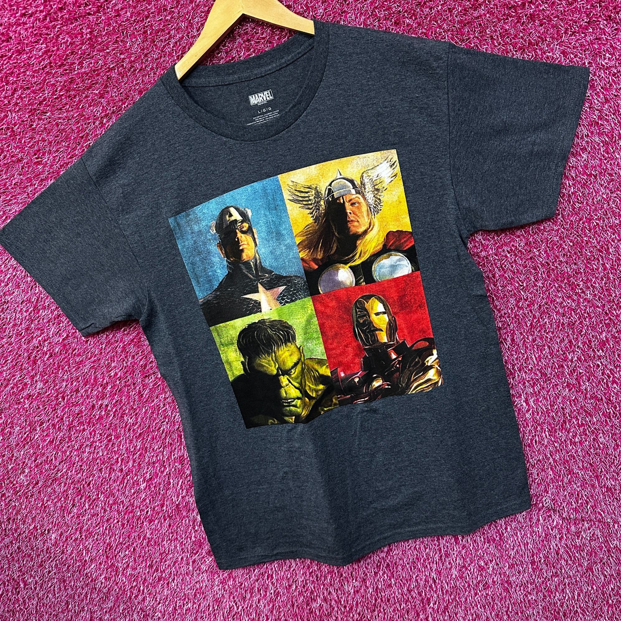 Marvel Comics Marvel Alex Ross The Avengers Realistic Portraits Tee L Size US L / EU 52-54 / 3 - 3 Thumbnail