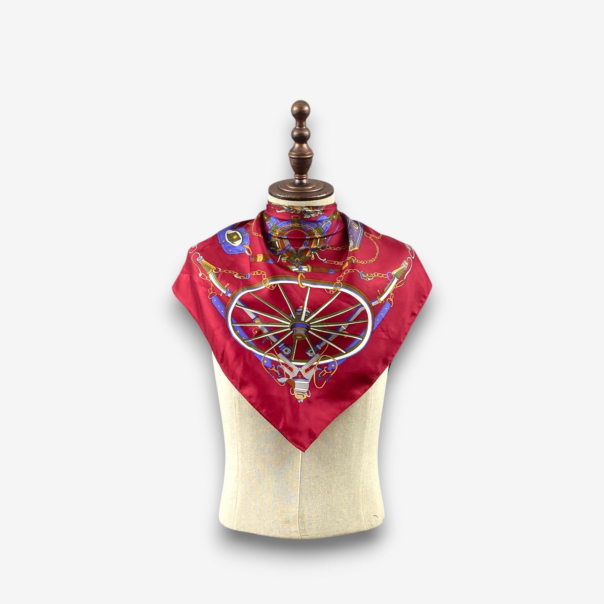 Japanese Brand Vintage Equestrian SILK Scarf Twill Wraps Scarves Size ONE SIZE - 2 Thumbnail