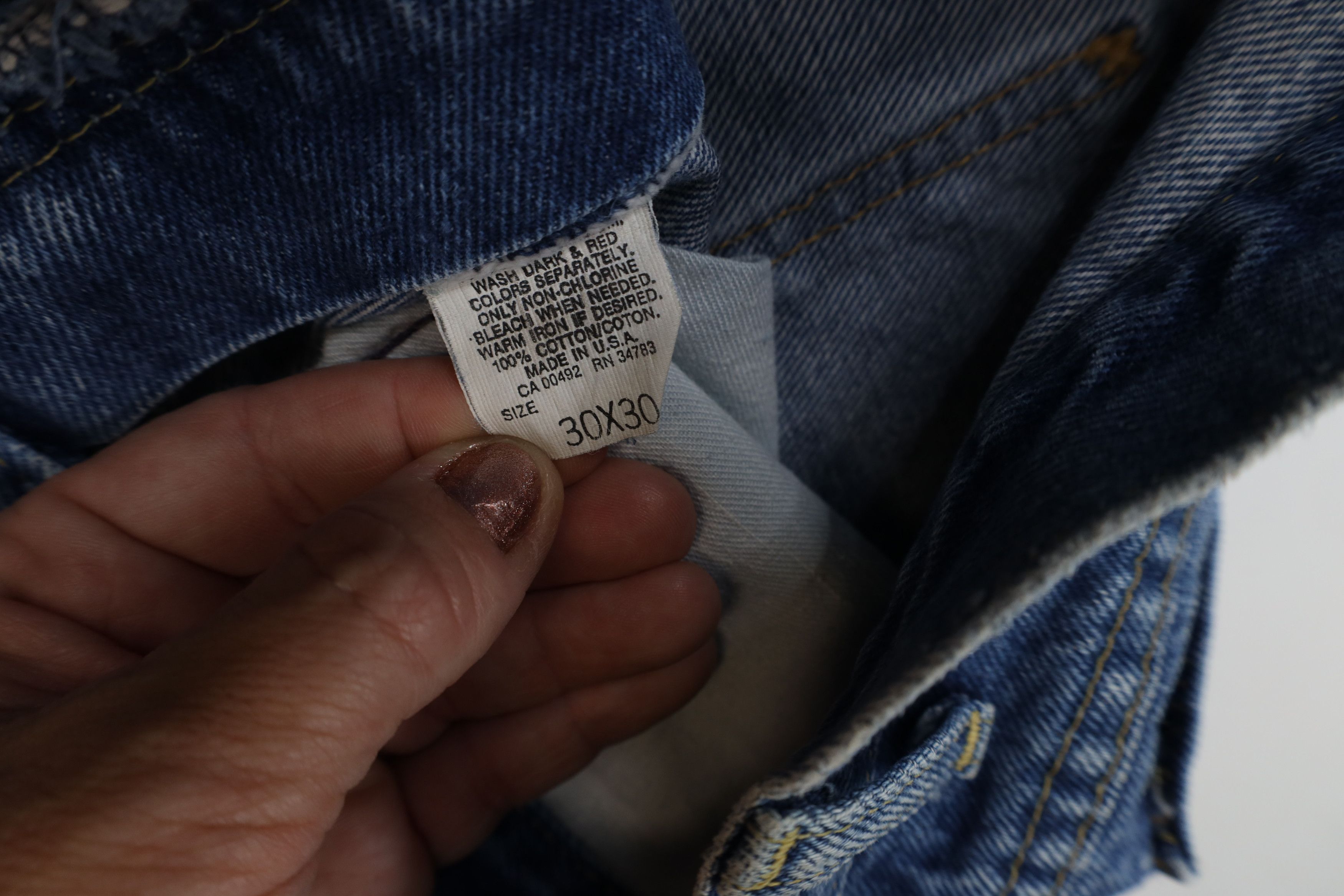 Lee Vintage 90s Lee Straight Leg Denim Jeans Blue Cotton USA Size US 30 / EU 46 - 9 Thumbnail
