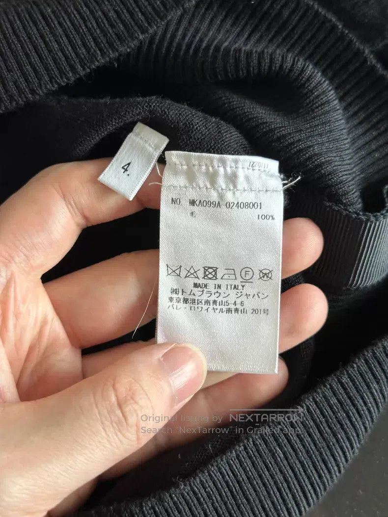 Thom Browne Thom Browne Black Woolen Sweater Size US XL / EU 56 / 4 - 4 Thumbnail