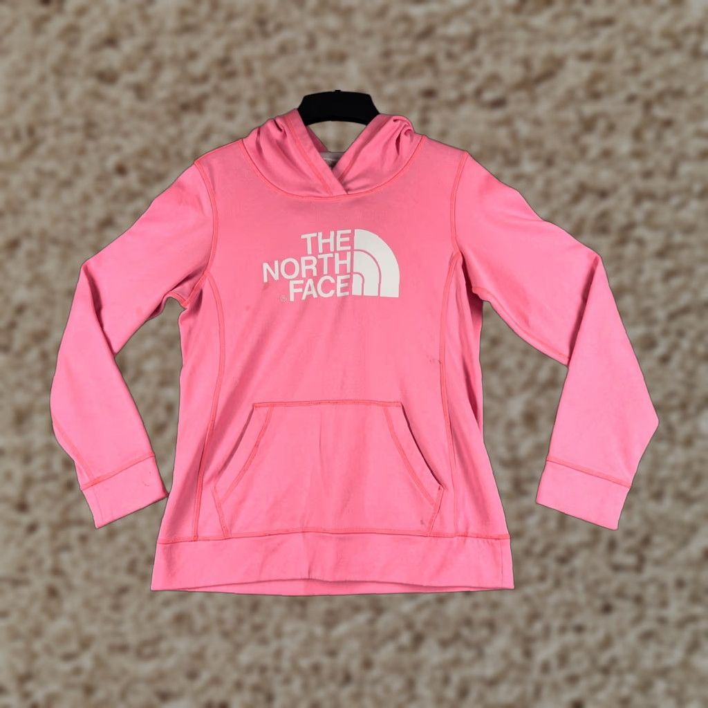 The North Face The North Face Hoodie Womens Small Pink Logo Pocket 100% Polyester Read Size S / US 4 / IT 40 - 1 Thumbnail