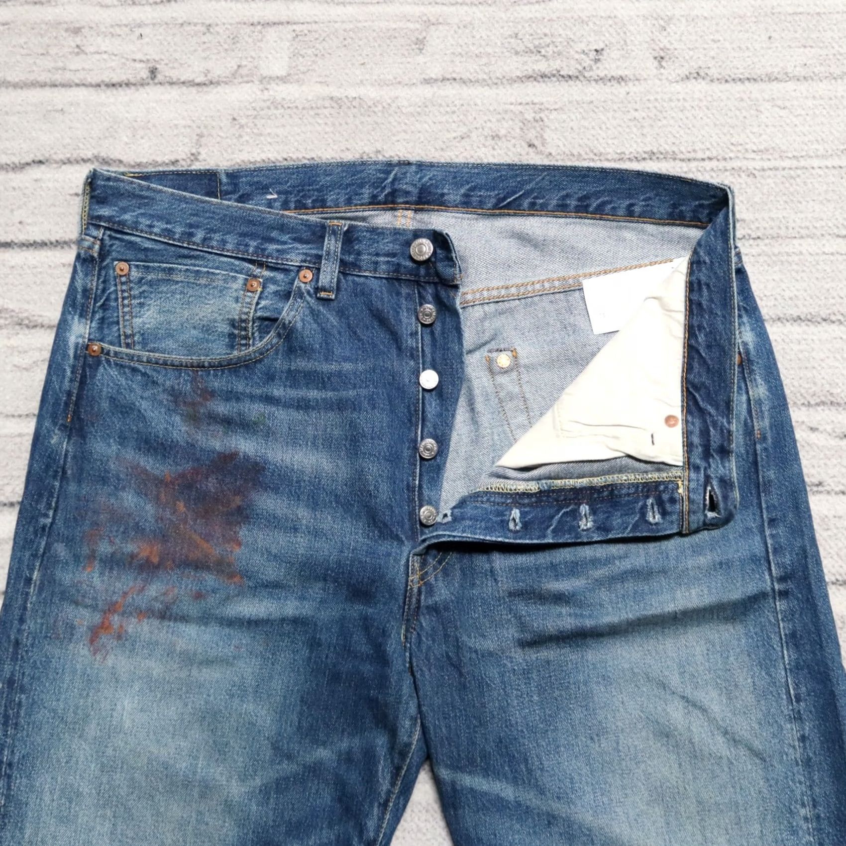 Levi's VINTAGE Levis 501XX Big E Selvedge Denim Jeans 36 34 Medium Wash Mens Jeans Size US 36 / EU 52 - 3 Thumbnail