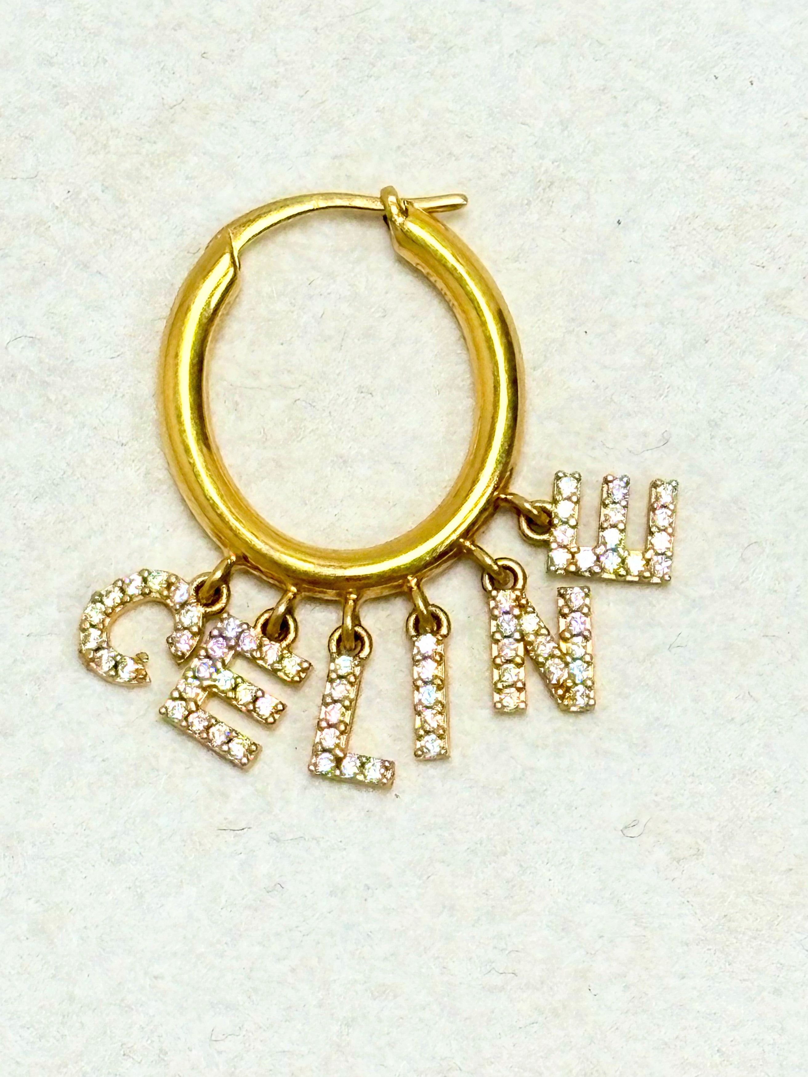 Celine CÉLINE Boucle d'oreille Letter Hoop Size ONE SIZE - 1 Thumbnail