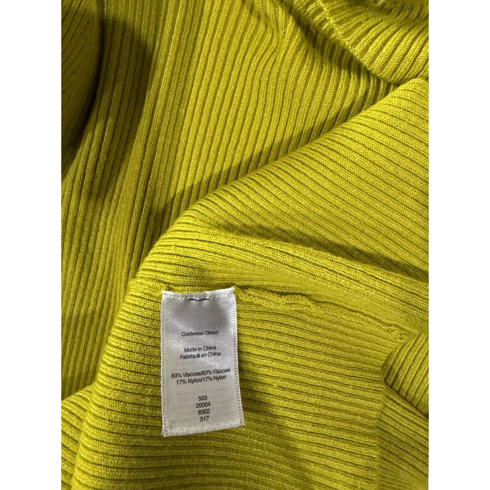 Coldwater Creek Coldwater Creek Sweater Womens XS Yellow Turtleneck Long Sleeve Ribbed Knit Pullover Casual Winter Fall Regular Raglan Sleeve Size XS / US 0-2 / IT 36-38 - 5 Thumbnail