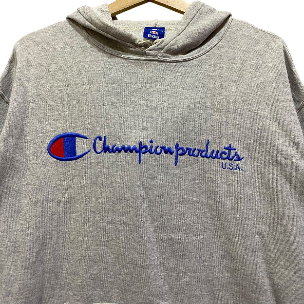 Champion Vintage Champion Hoodies Spellout Logo Streetwear Size US L / EU 52-54 / 3 - 3 Thumbnail
