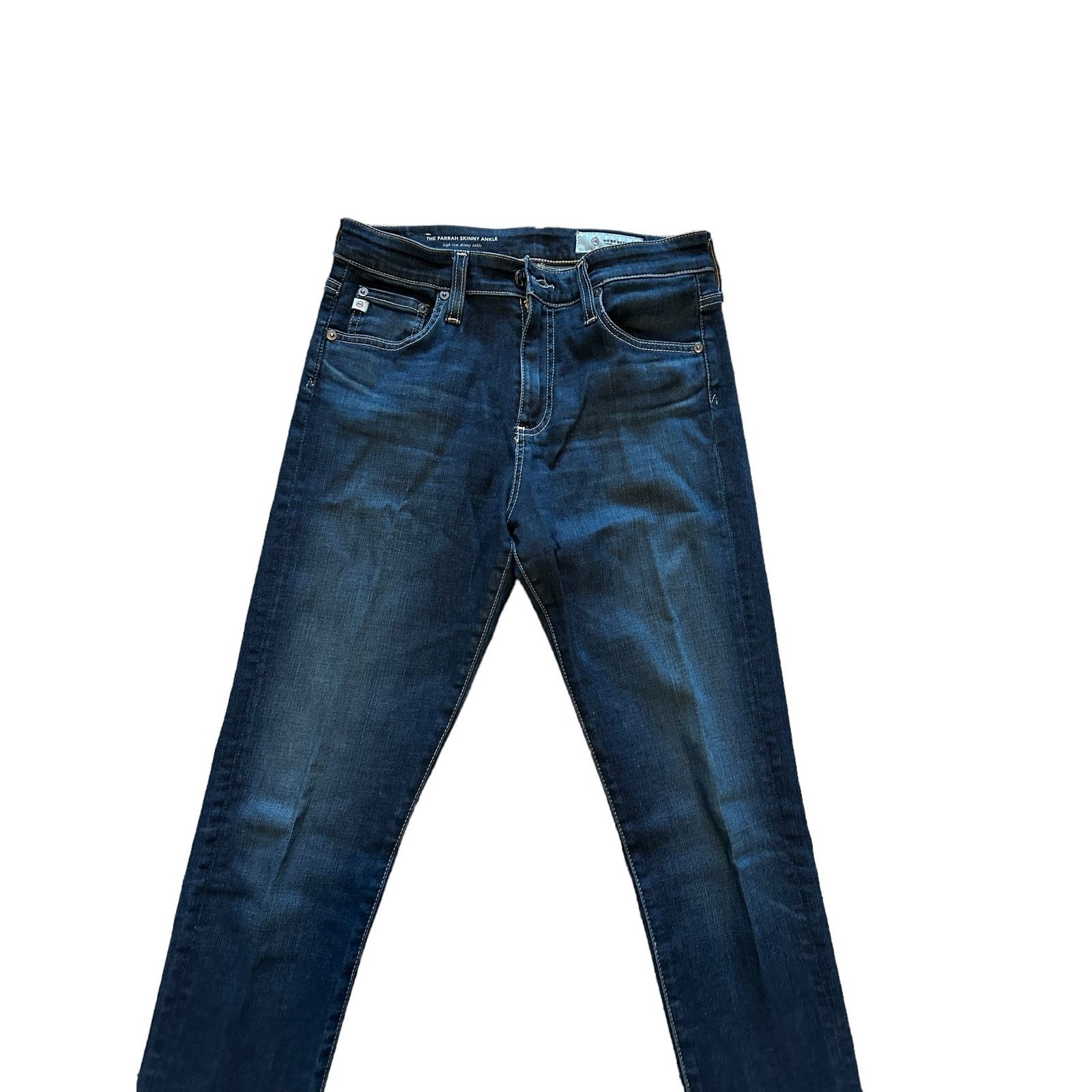 AG Adriano Goldschmied AG 27 The Farrah High Rise Skinny Ankle Dark Wash Blue Jeans Size 27" / US 4 / IT 40 - 5 Thumbnail
