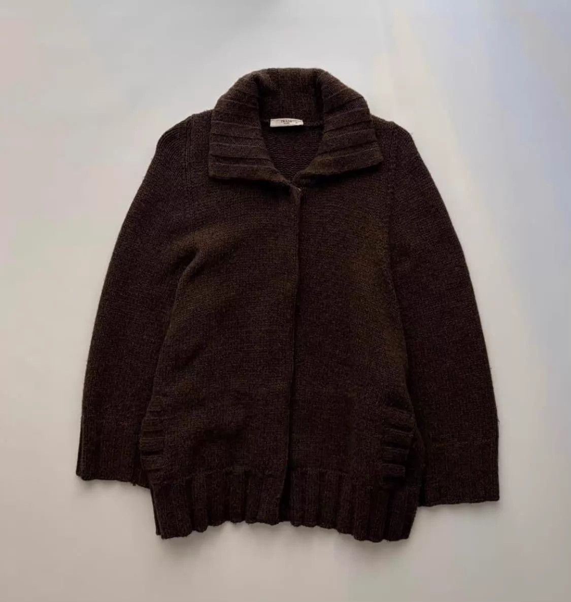 Prada Prada Vintage Thames Brown Knit Jacket 42 Size M / US 6-8 / IT 42-44 - 3 Thumbnail