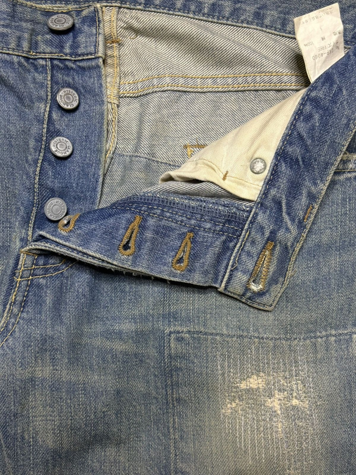 Hysteric Glamour × Japanese Brand Vintage Hysteric Glamour Mud Wash Patched Distressed Jean Size US 33 - 3 Thumbnail