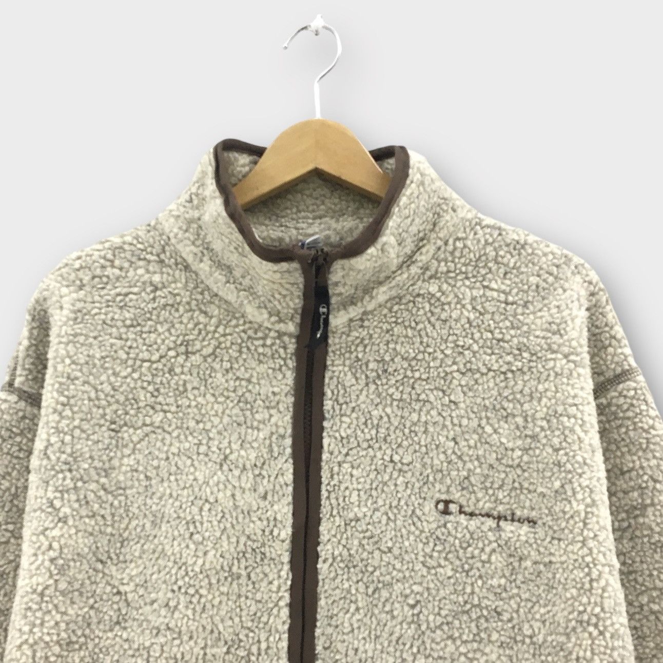 Champion × Vintage Vintage Champion Sherpa Fleece Zipper Jacket Size US L / EU 52-54 / 3 - 6 Thumbnail