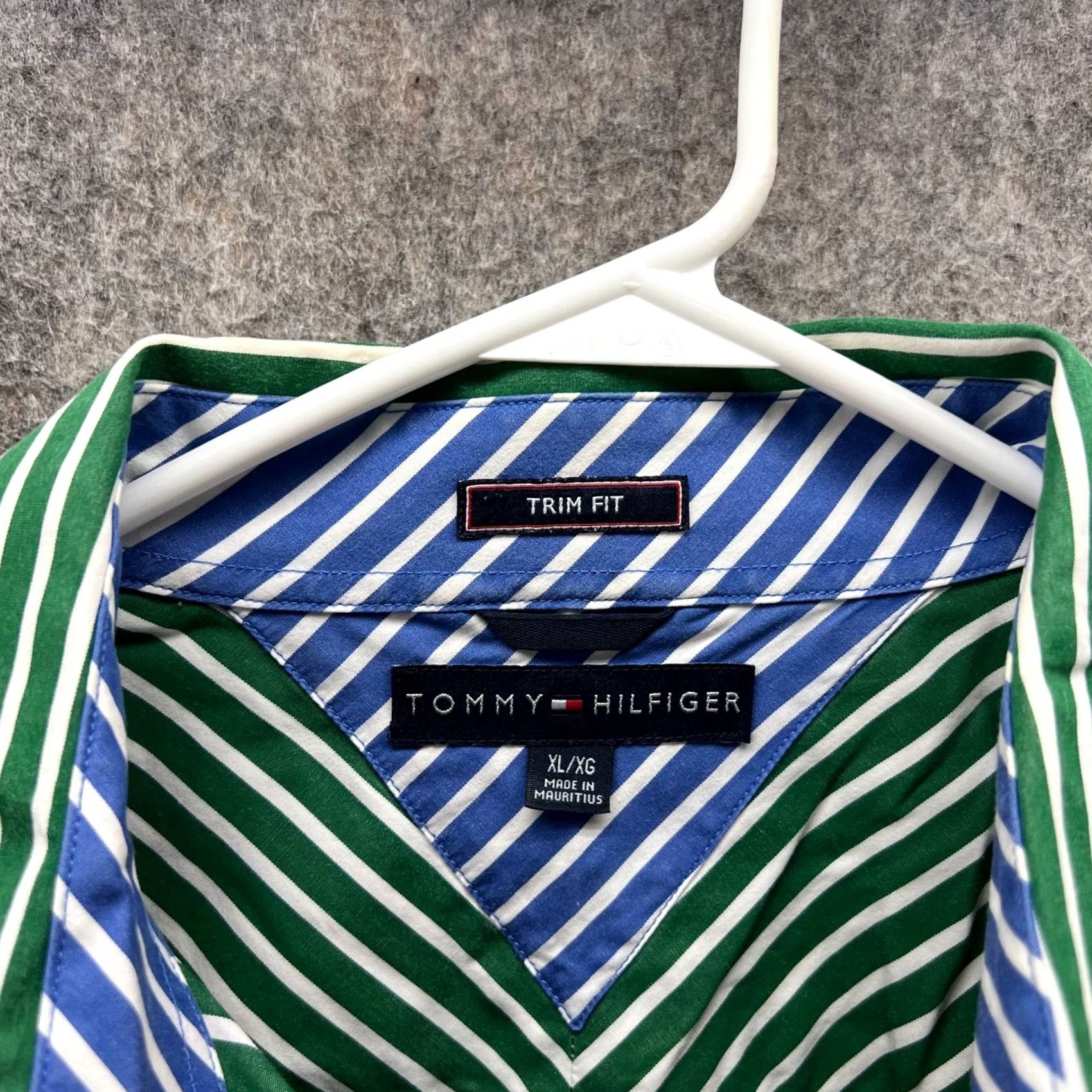 Tommy Hilfiger Tommy Hilfiger Shirt Mens XL Green Button-Down Striped Preppy Vintage Style Shirt Size US XL / EU 56 / 4 - 3 Thumbnail