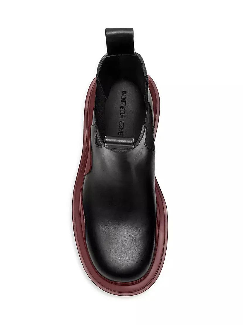 Bottega Veneta o1bcso1str0425 Tire Chelsea Boots in Black/Maroon Size US 11 / IT 41 - 4 Thumbnail