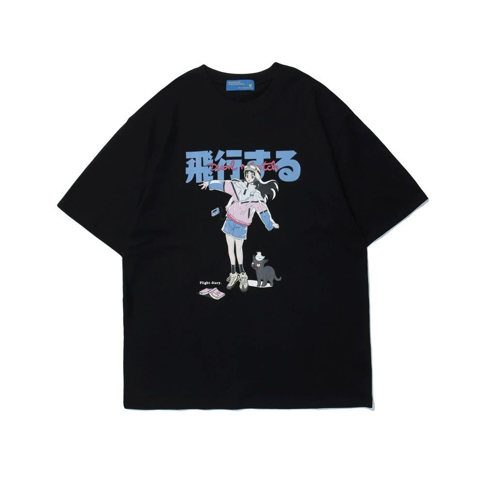 Vintage Men's street loose trendy anime print T-shirt y2k Size US M / EU 48-50 / 2 - 1 Thumbnail
