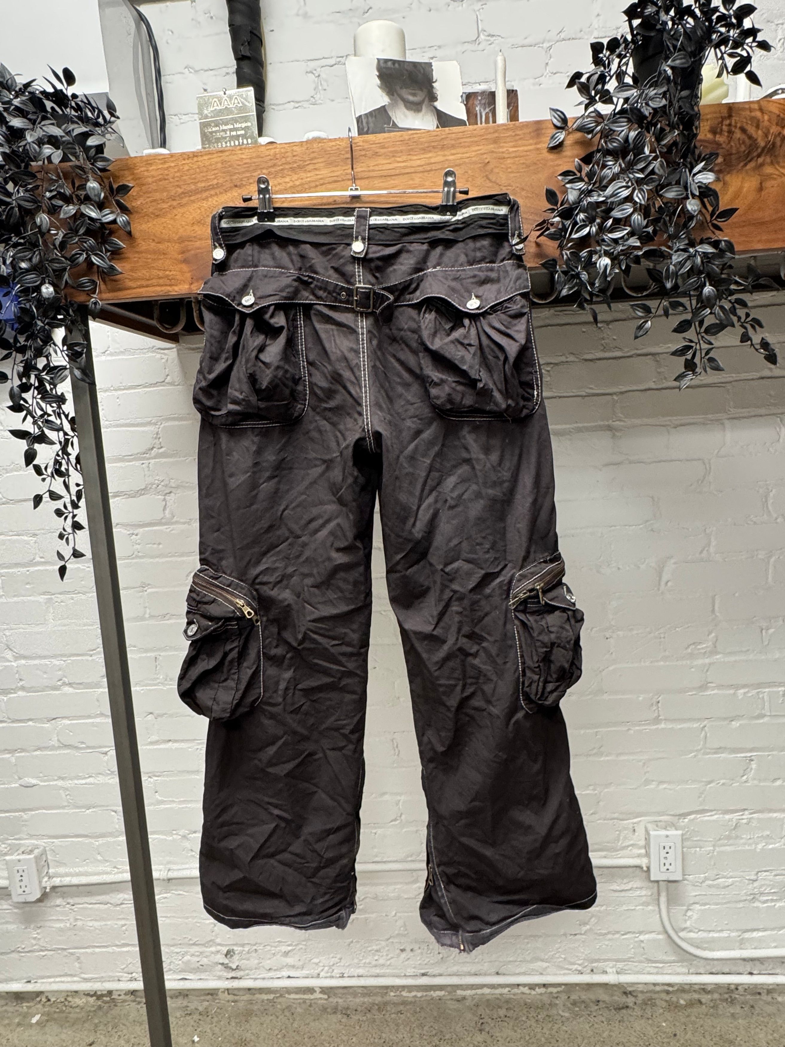 Dolce & Gabbana SS2003 Dolce & Gabbana Black Garment Dyed ‘Hunting’ Cargo Pants Size US 30 / EU 46 - 4 Thumbnail