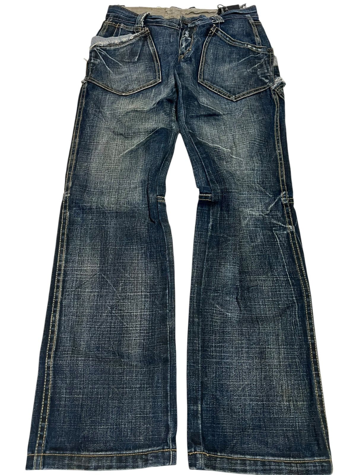 If Six Was Nine × Japanese Brand × Le Grande Bleu (L.G.B.) 🌈Flare 90’s style Tough Jean Smitth Distress Jean Size US 30 / EU 46 - 1 Thumbnail