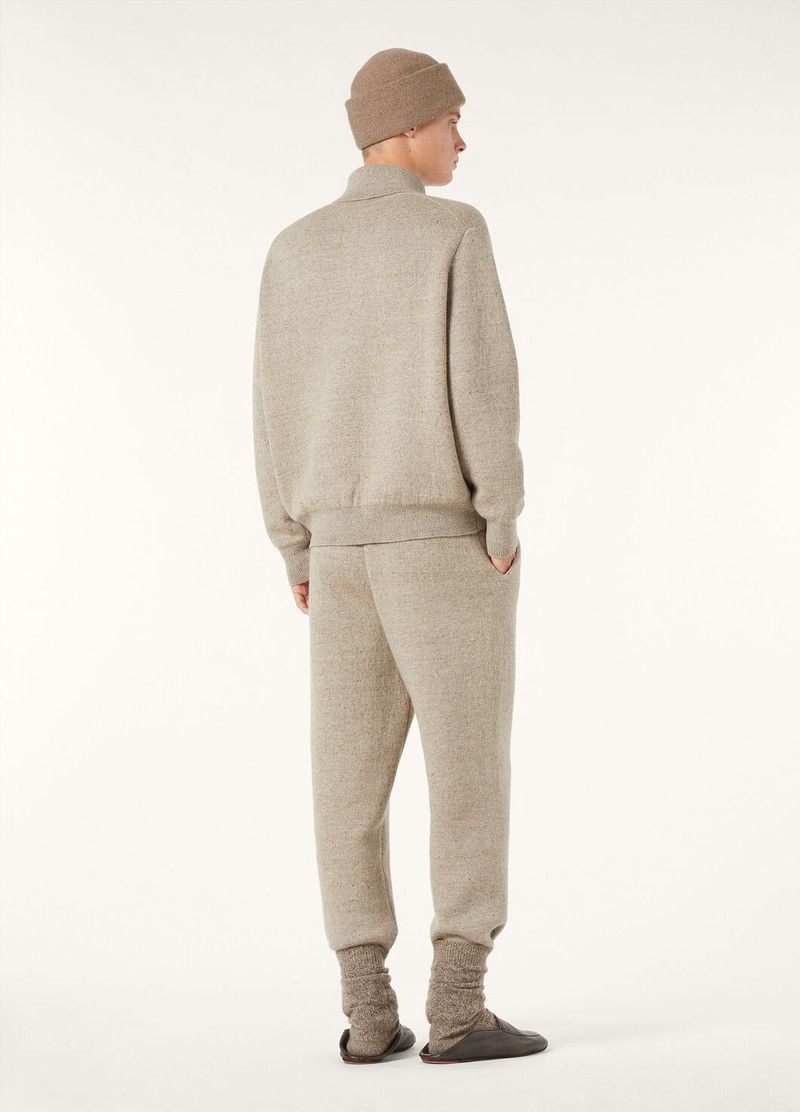 Loro Piana o1w1db10126 FAO9777 Feriolo Half-Zip Sweater in Beige Size US L / EU 52-54 / 3 - 3 Thumbnail