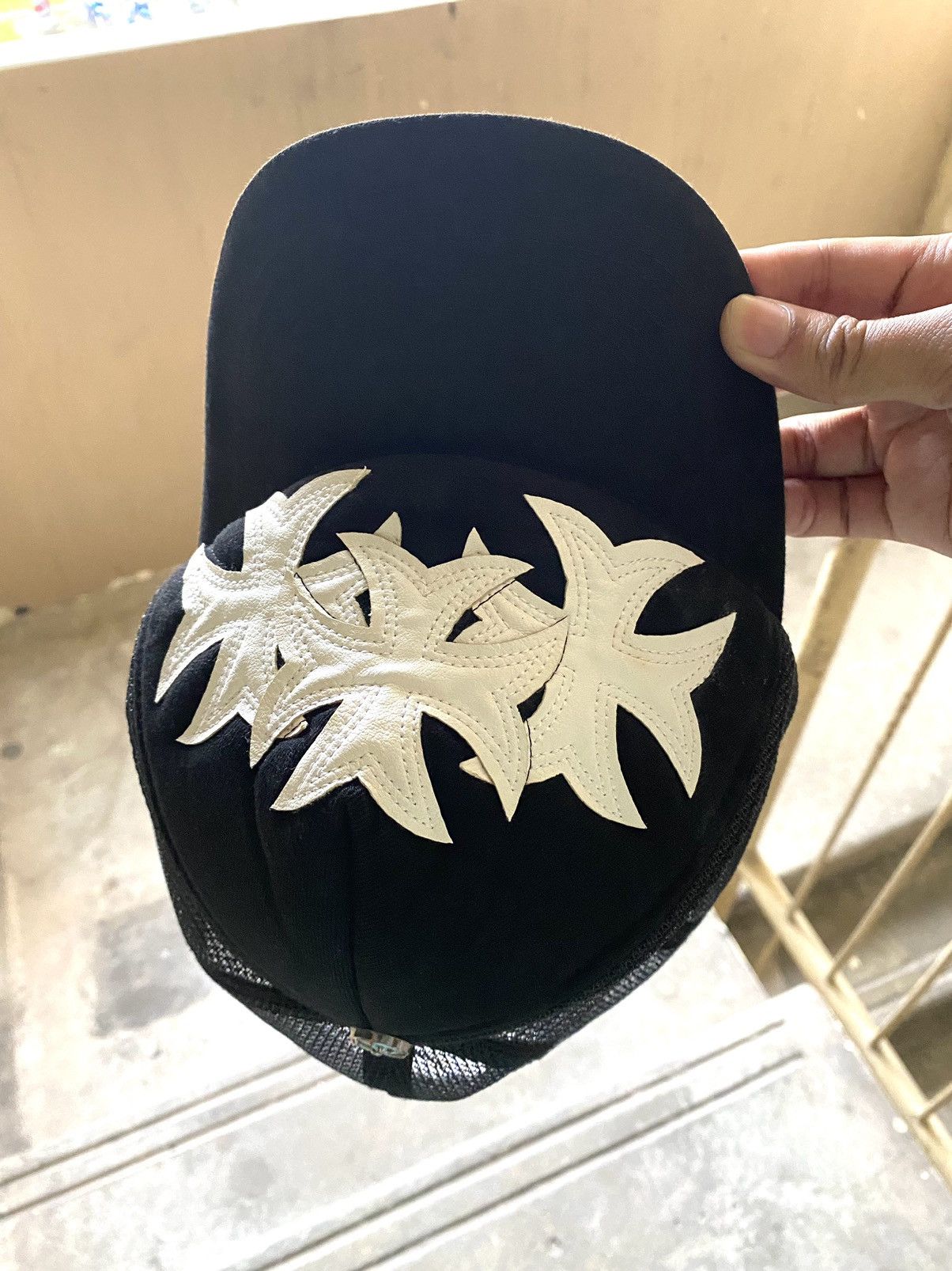 Japanese Brand Vintage cap Leather Cross Dualism inspired Chrome hearts Size ONE SIZE - 3 Thumbnail