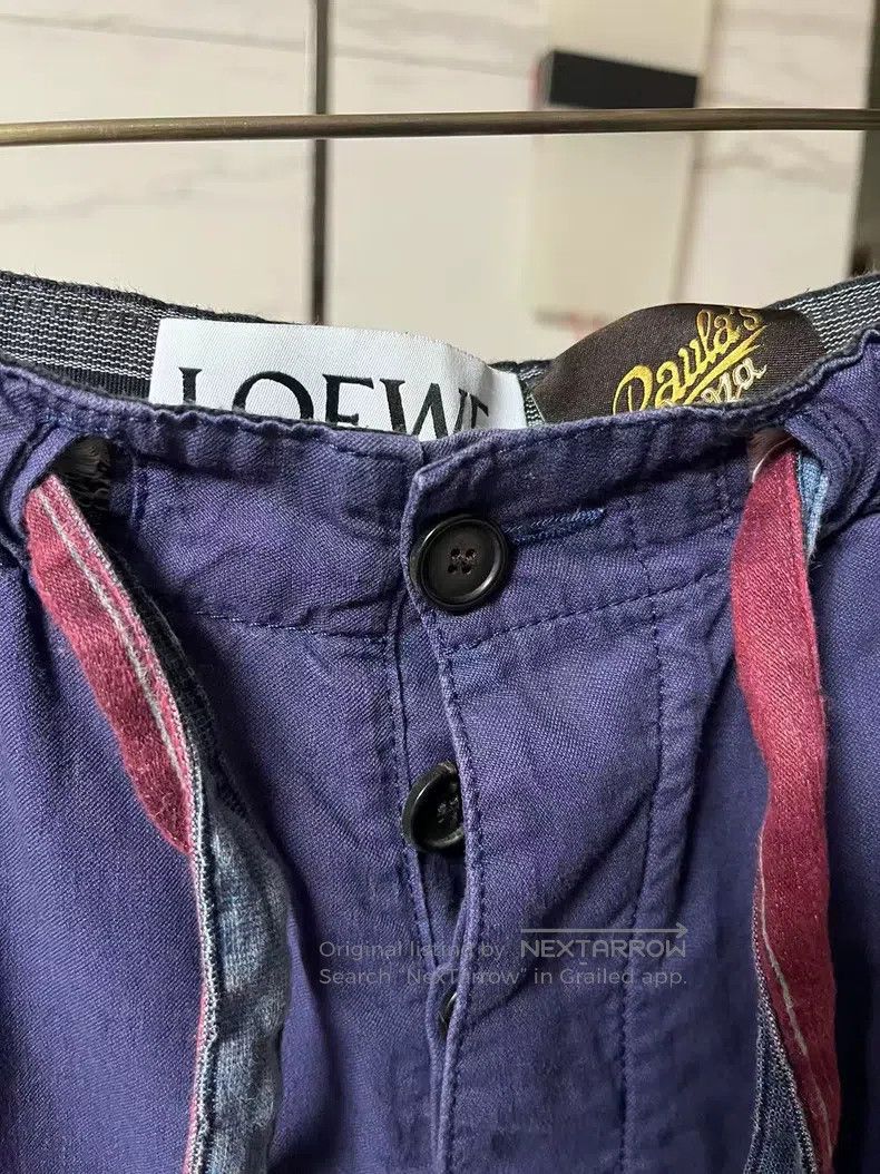 Loewe Loewe size XL Cotton and linen drawstring cargo shorts, vin Size US 26 / EU 42 - 9 Thumbnail