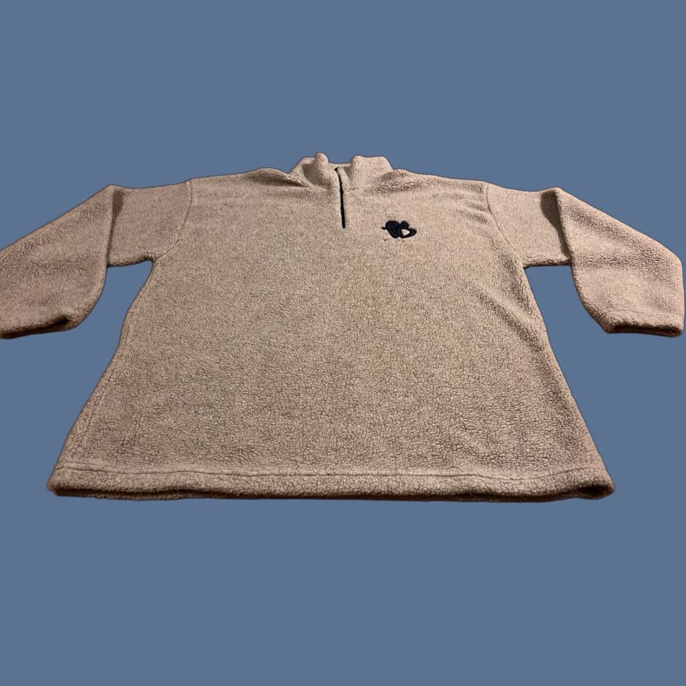 Fubu VINTAGE FUBU Sweatshirt 1/4 Zip Crew Neck Long Sleeve XL Beige Men’s Regular US Made 90s Style Logo Pullover Size US XL / EU 56 / 4 - 1 Thumbnail