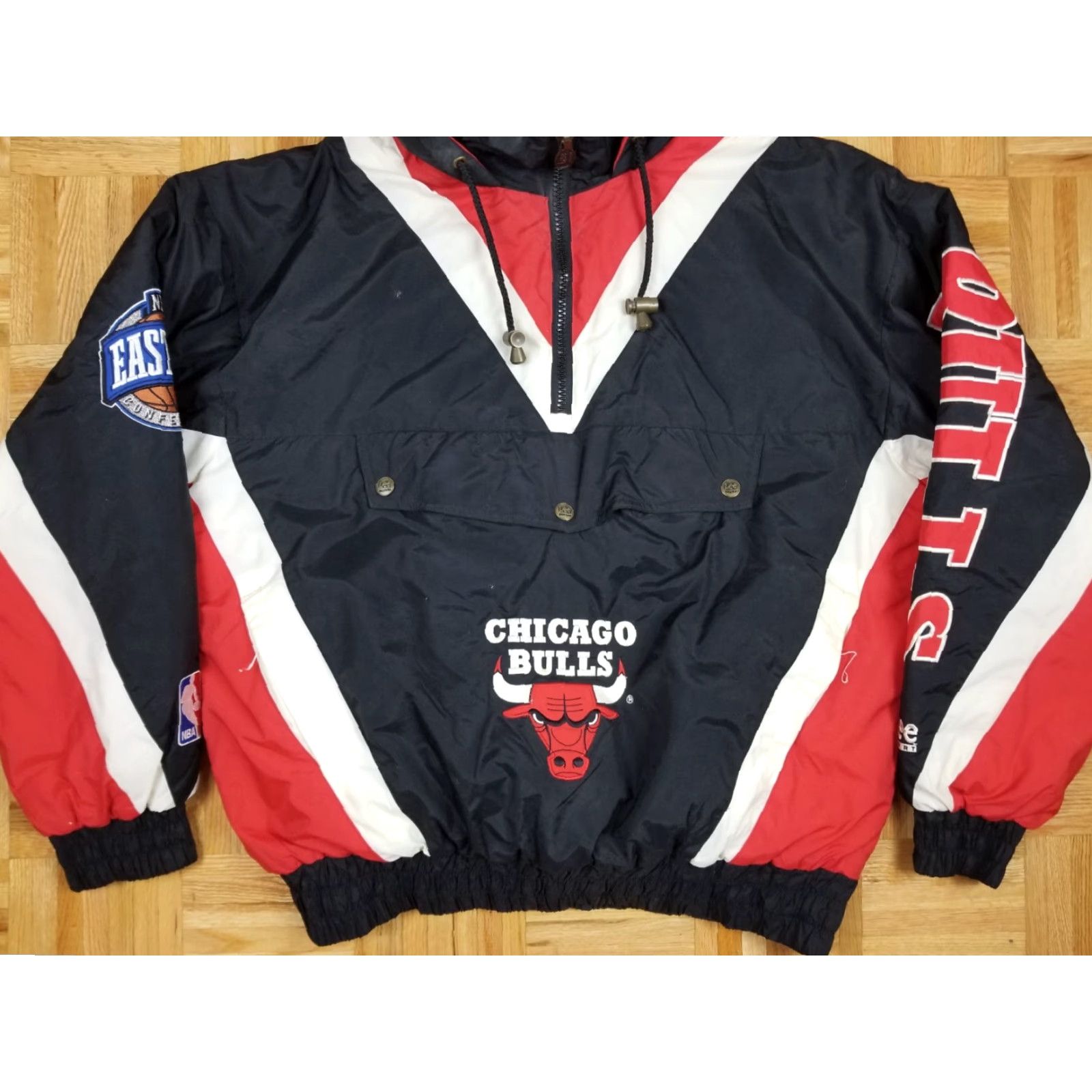 Lee VINTAGE 90' CHICAGO BULLS EASTERN LEE PULLOVER JACKET SZ LARGE Hoodie Jacket? Size US L / EU 52-54 / 3 - 3 Thumbnail