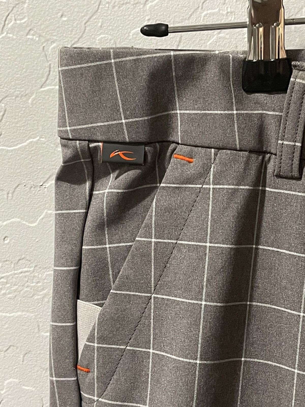 KJUS × PGA Tour KJUS Slim Fit Women Grey Plaid Golf Pants Size 38M/8 Size 30" / US 8 / IT 44 - 2 Thumbnail