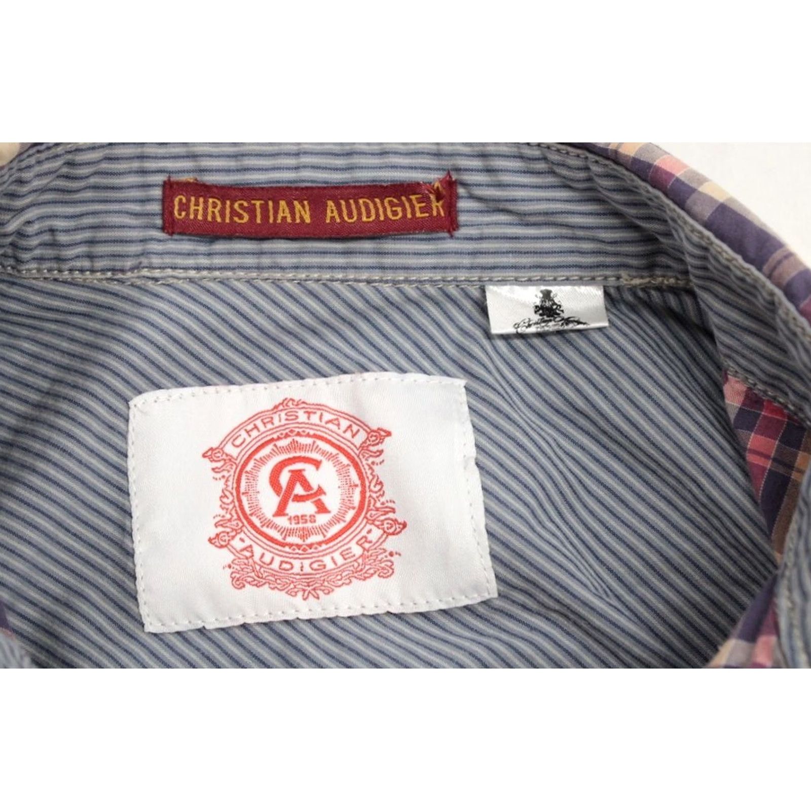 Vintage Christian Audigier Y2K Shirt Mens Small Pearl Snaps Purple Pink Plaid Western Flip Cuff Size US S / EU 44-46 / 1 - 7 Thumbnail