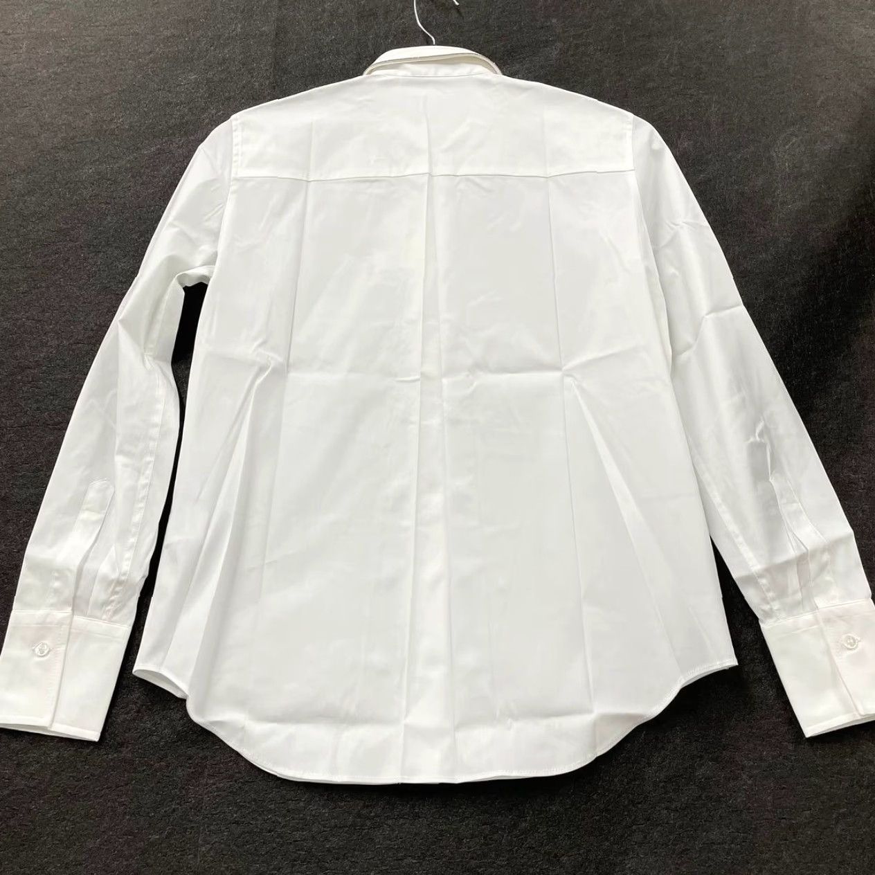 BRUNELLO CUCINELLI Shirt Womens 2XL White Stretch Cotton Poplin Button-Up Collared Long Sleeve