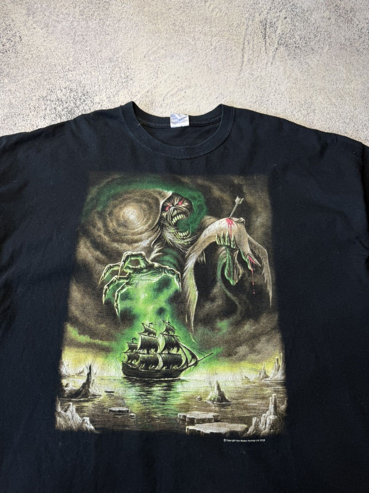 Iron Maiden Vintage Iron Maiden 2008 T Shirt Rime of the Ancient Mariner Size US XXL / EU 58 / 5 - 5 Thumbnail
