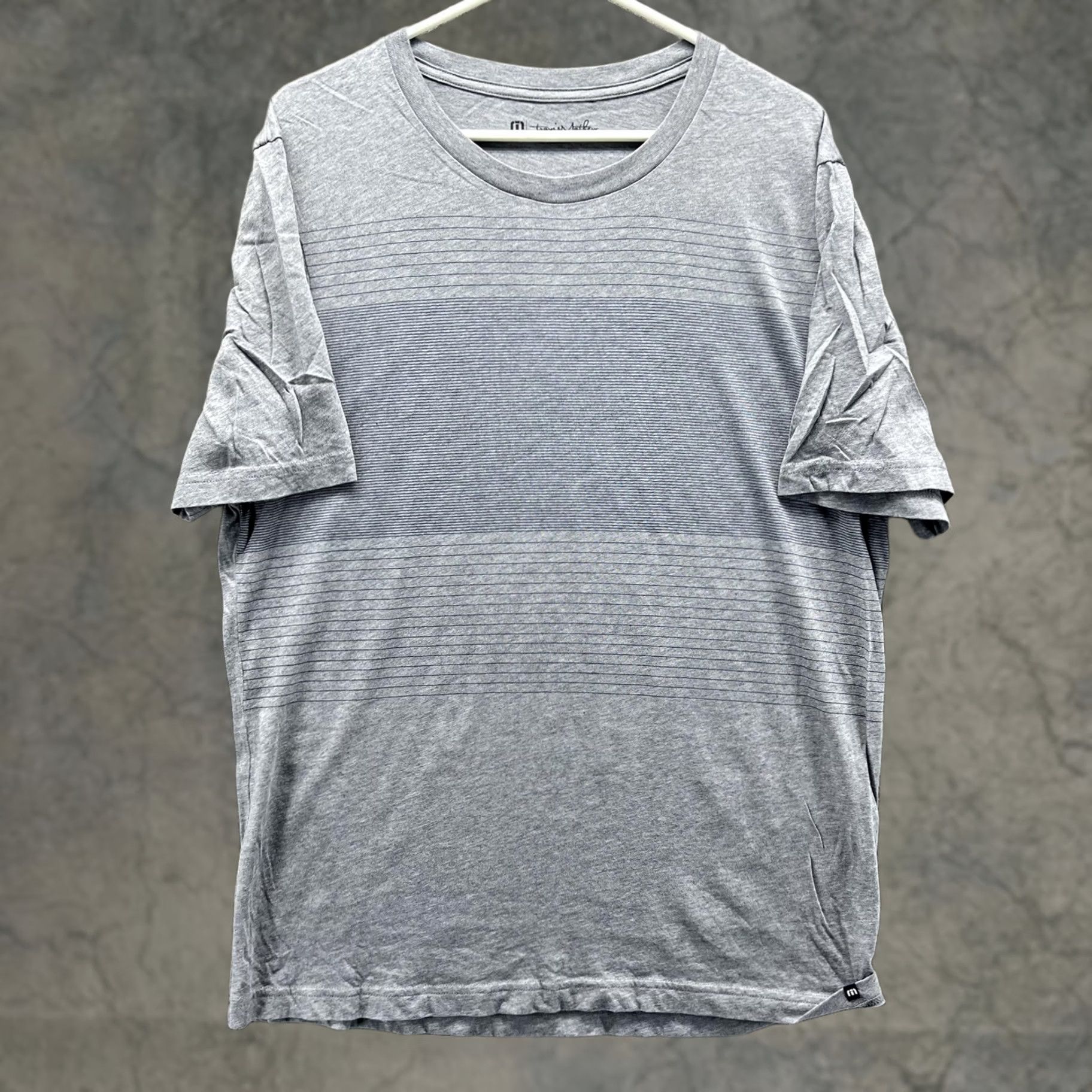 TravisMathew Travis Mathew Shirt Mens L Gray Striped Lightweight Crewneck Tee Casual Size US L / EU 52-54 / 3 - 1 Thumbnail