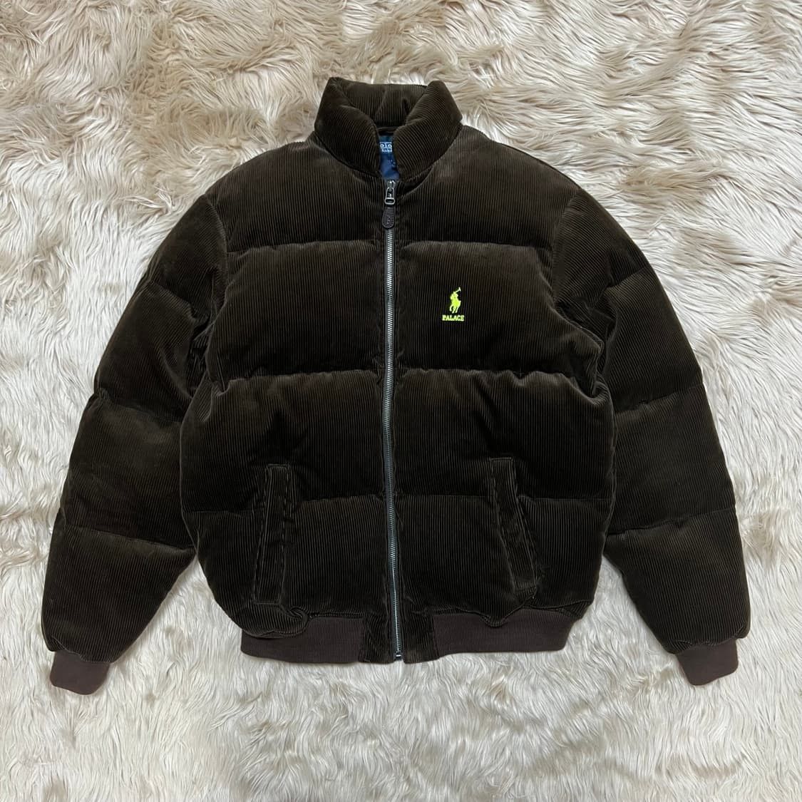 Palace Polo Ralph Lauren Palace Polo Ralph Lauren Corduroy Down Jacket Aviator Brown Grailed