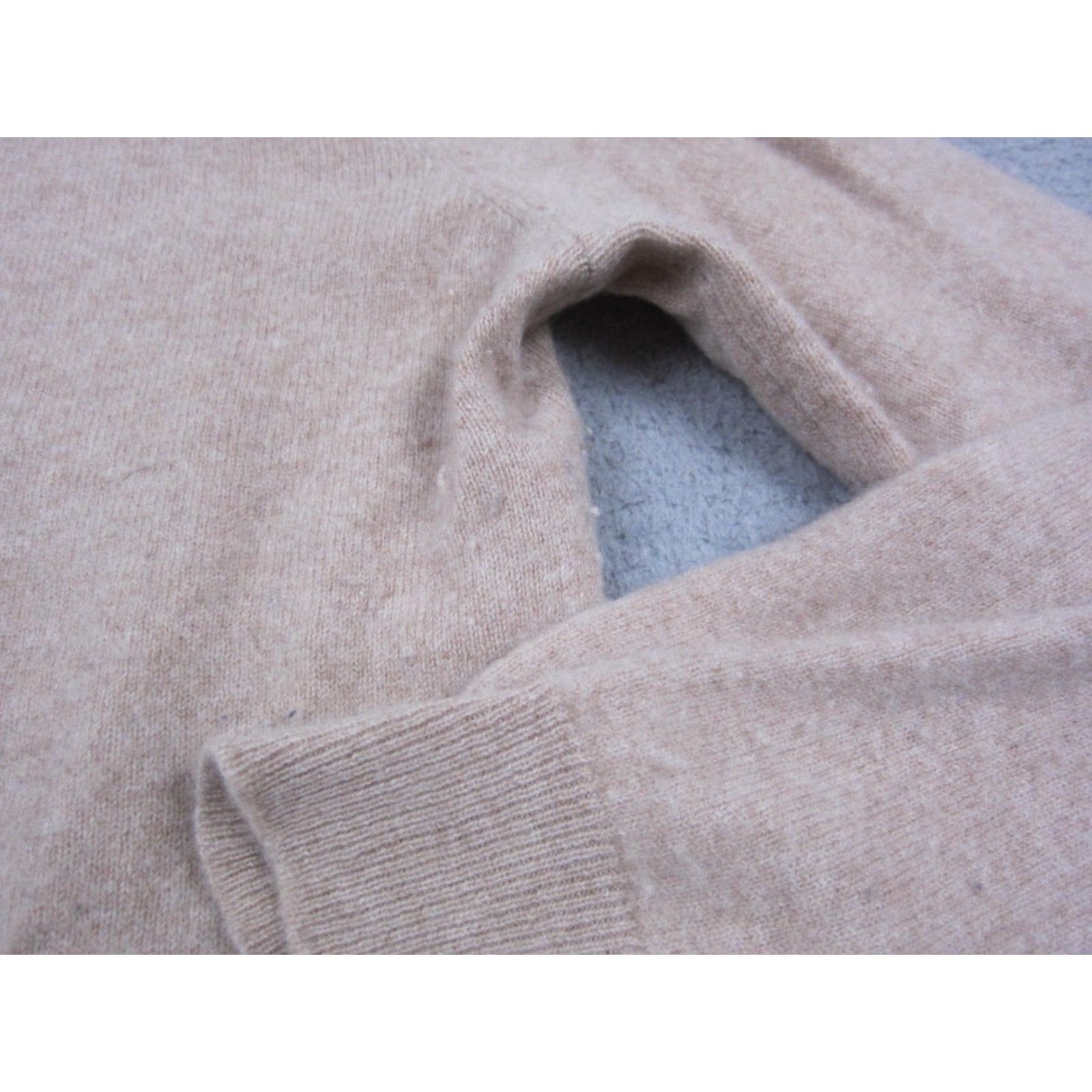 Vintage Tahari Sweater Womens Large Brown 100% Cashmere Crewneck Knit Classic Pullover 90s Style Regular Long Sleeve Casual Workwear Size L / US 10 / IT 46 - 5 Thumbnail
