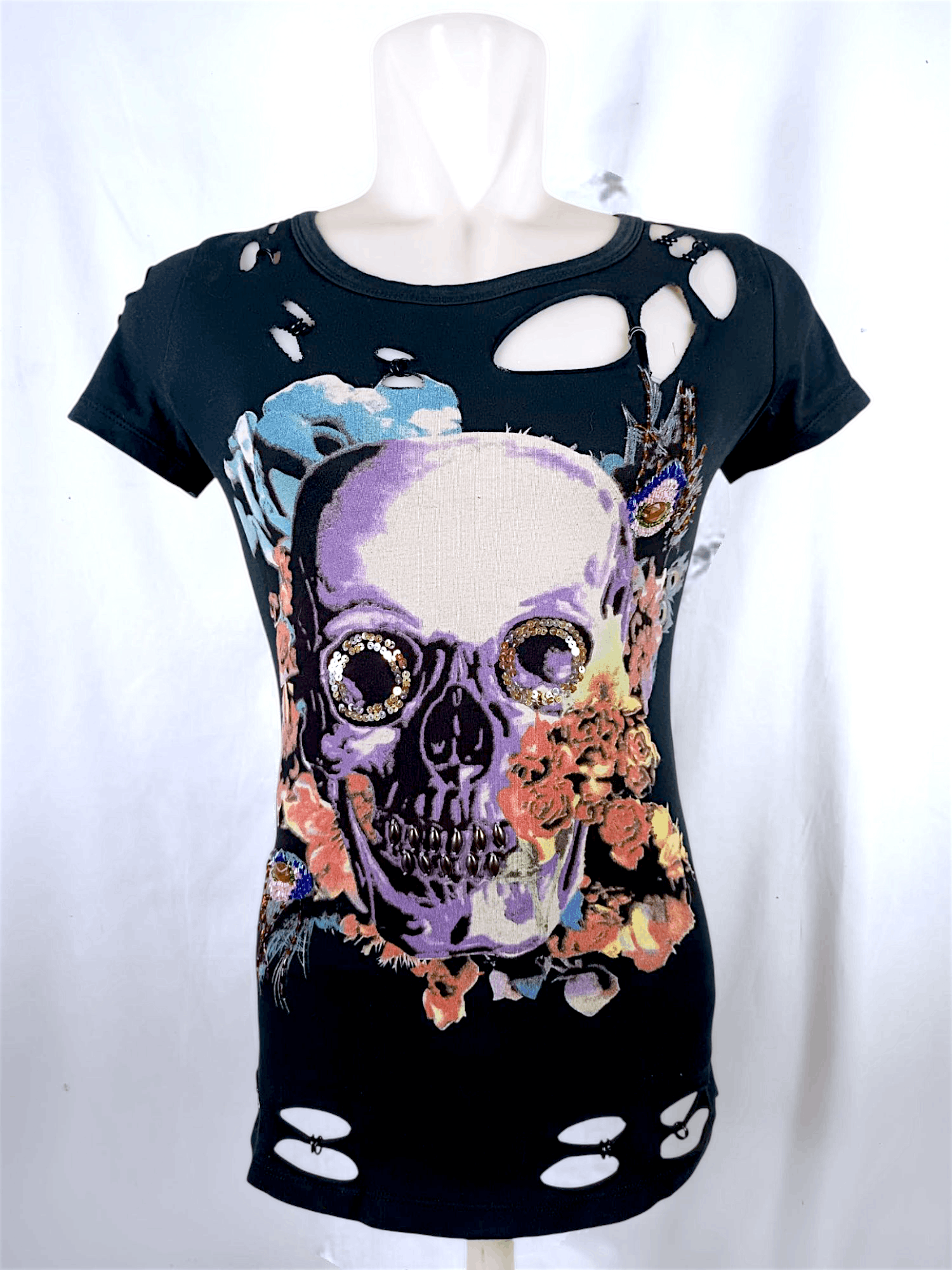 Vintage Crossbonez Distressed Skull Short Sleeve Strict TShirt Size US M / EU 48-50 / 2 - 18 Thumbnail