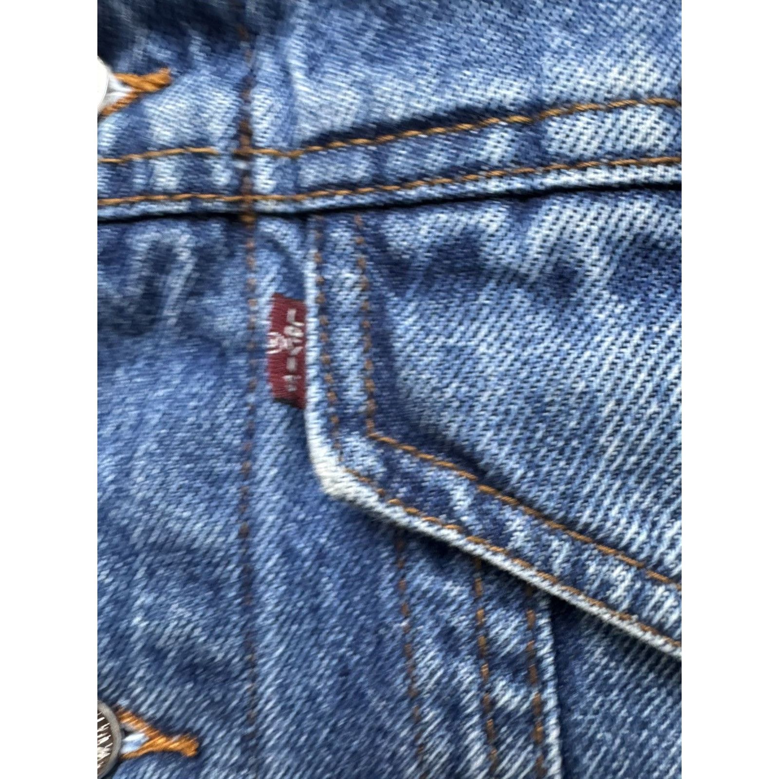 Levi's × Vintage 90s Vintage Levis Denim Track Jacket Size US L / EU 52-54 / 3 - 6 Thumbnail