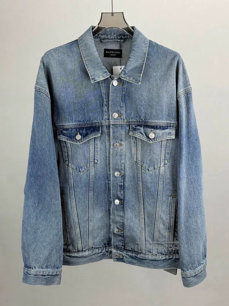Balenciaga Balenciaga Back Tape Coke Denim Jacket Size US S / EU 44-46 / 1 - 1 Thumbnail