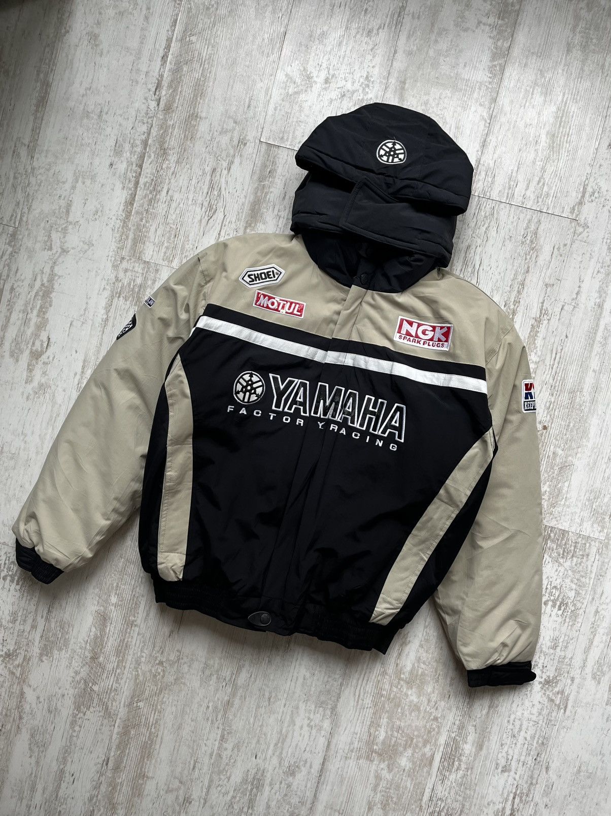 Yamaha Vintage Yamaha Racing Jacket MotoGP Style Beige Black 90s Size US XL / EU 56 / 4 - 1 Thumbnail