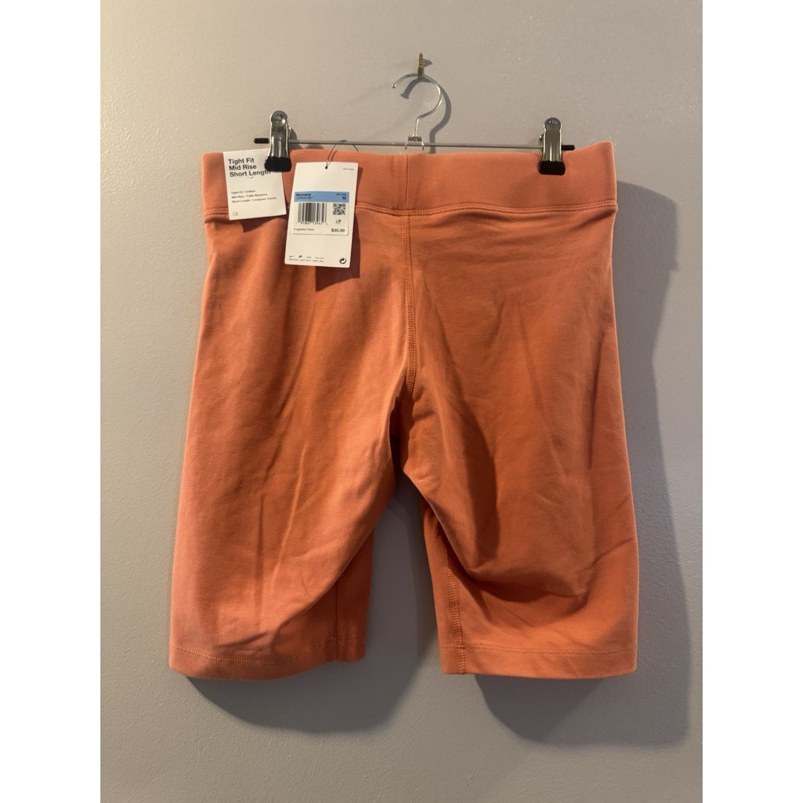 Nike NIKE Womens Tight Fit Mid Rise Short Length Coral Shorts NWT Size 32" / US 10 / IT 46 - 2 Thumbnail