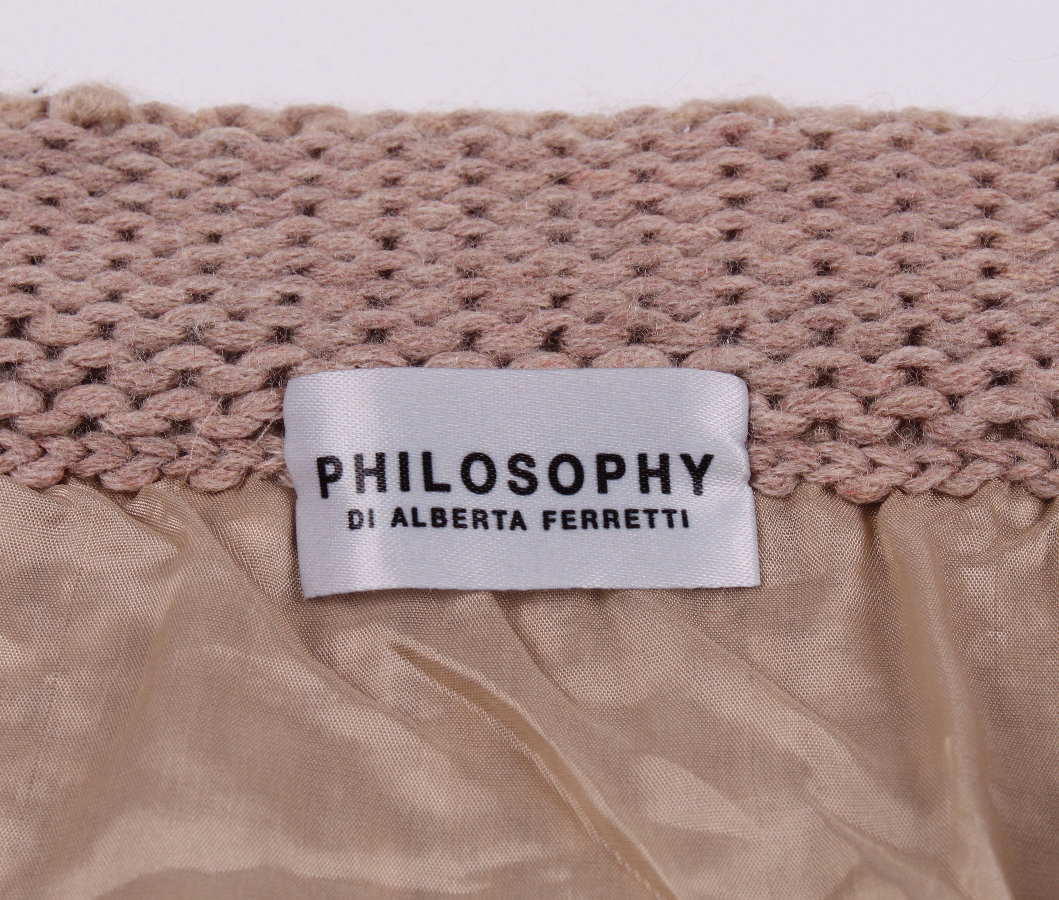 Alberta Ferretti Philosophy Di Alberta Ferretti Wool Blend Mini Skirt Size 28" / US 6 / IT 42 - 7 Thumbnail