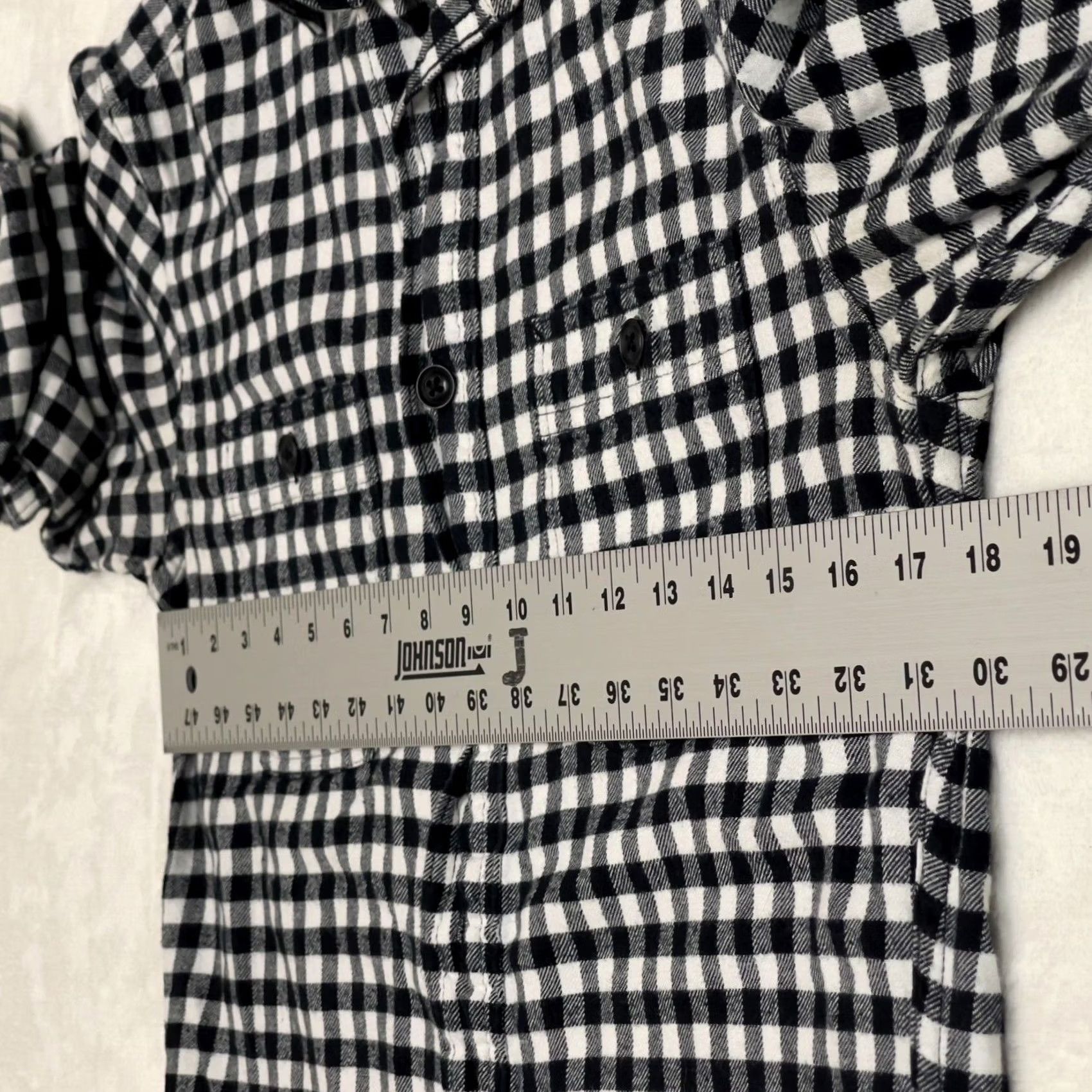 Uniqlo Uniqlo Mens Button Up Gingham Shirt XS Black/White Long Sleeve Pockets Size US XS / EU 42 / 0 - 5 Thumbnail