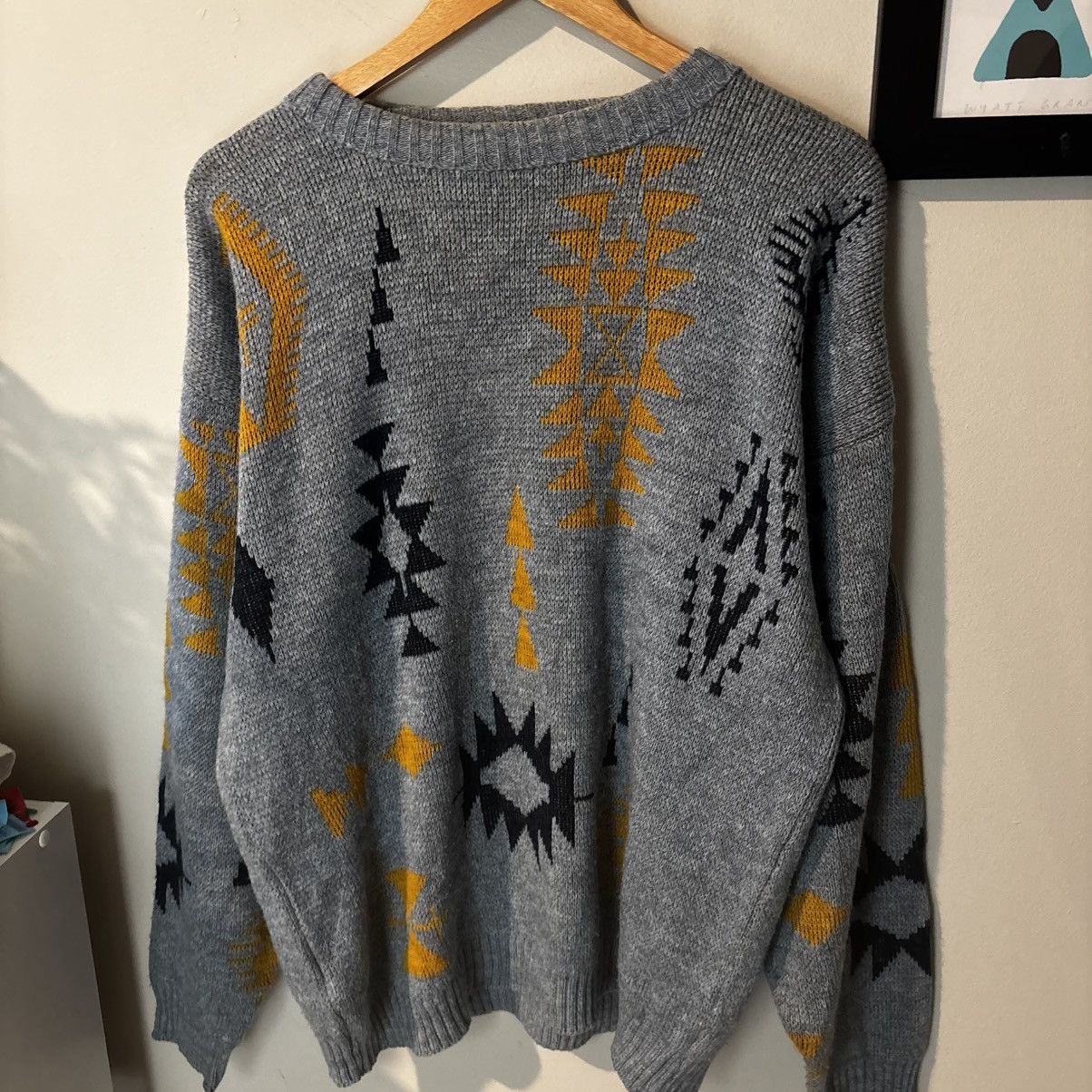Le TIGRE Wool Blend Le Tigre Crewneck Pattern Sweater Size US XL / EU 56 / 4 - 1 Thumbnail