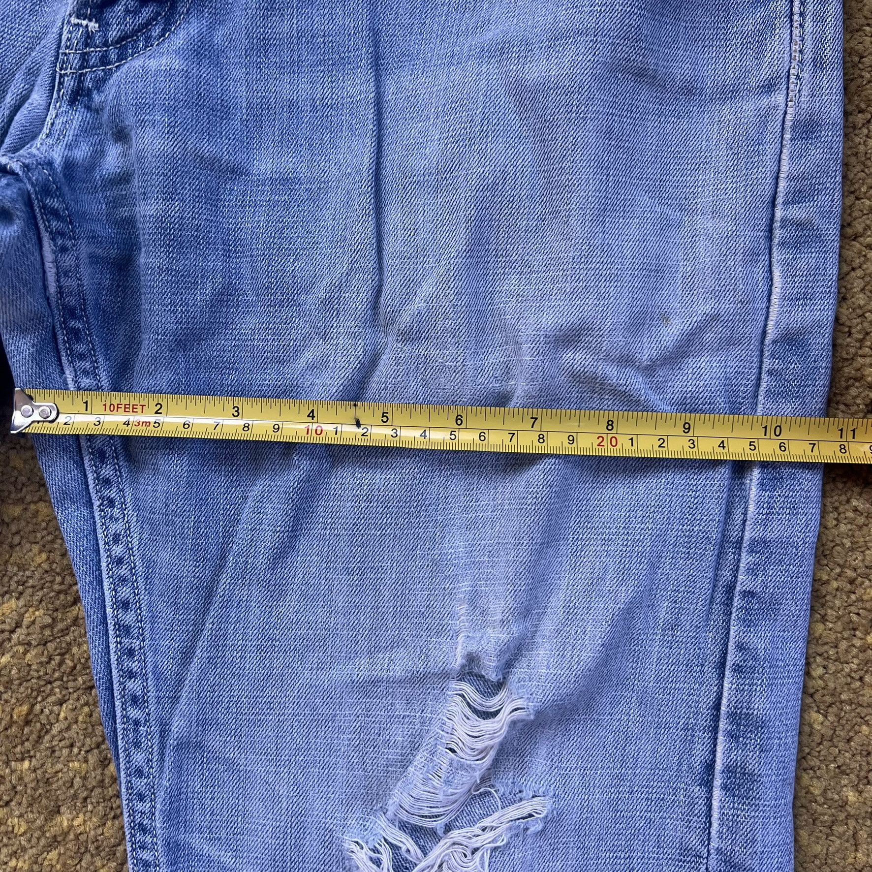 Levi's Vintage Clothing Levi's 514 perfectly distressed teal stitch jeans Size US 32 / EU 48 - 6 Thumbnail