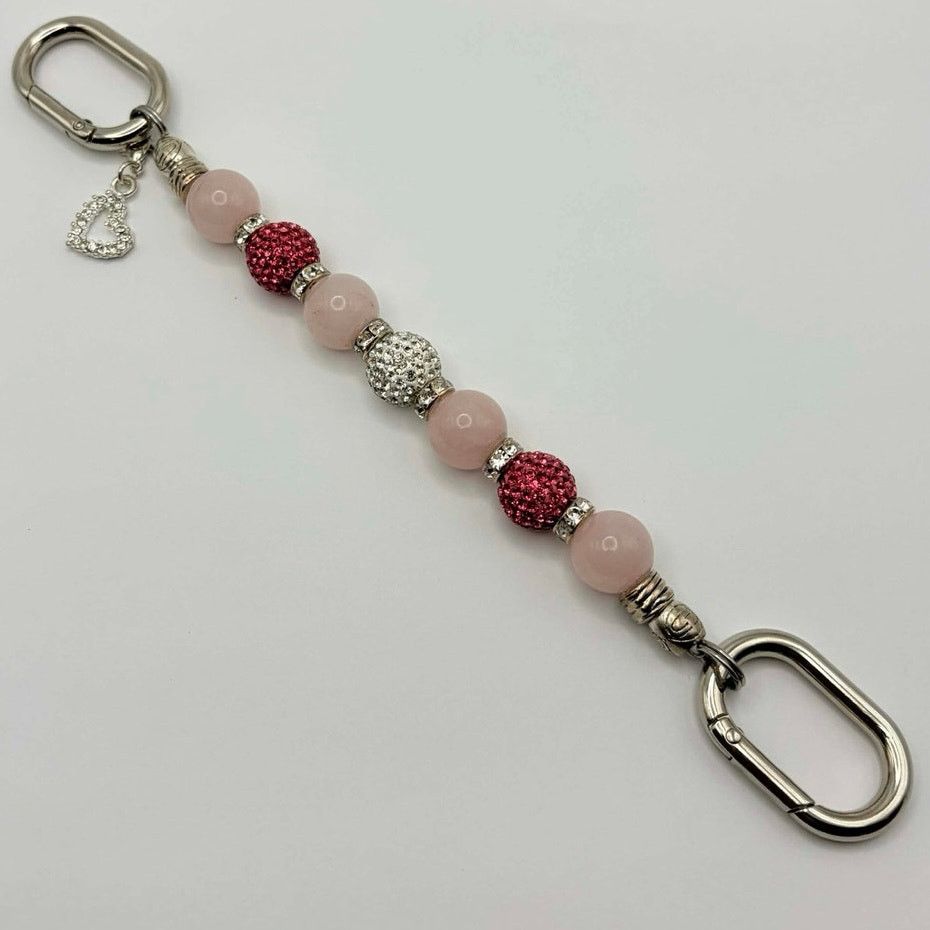 Other Pink & Silver Heart Keychain Size ONE SIZE - 2 Thumbnail