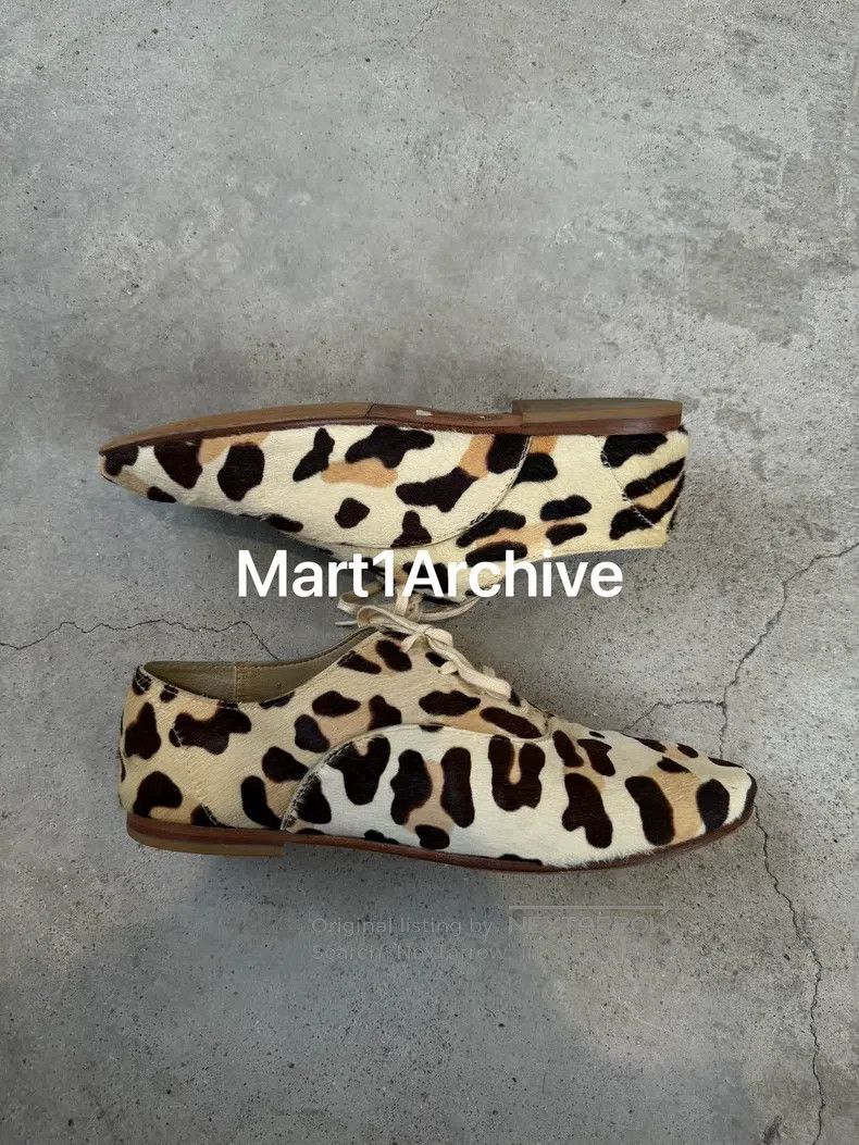 Comme des Garcons Comme des Garcons size M Leopard print horsehair flat shoe Size US 7.5 / IT 37.5 - 3 Thumbnail