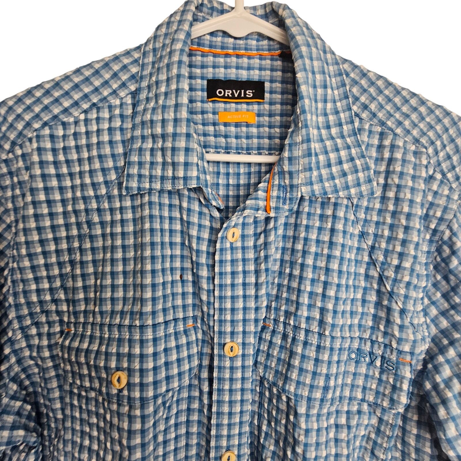 Orvis Orvis Mens Seersuck Fly Fishing Shirt Sz M Gorpcore Outdoor Size US M / EU 48-50 / 2 - 2 Thumbnail