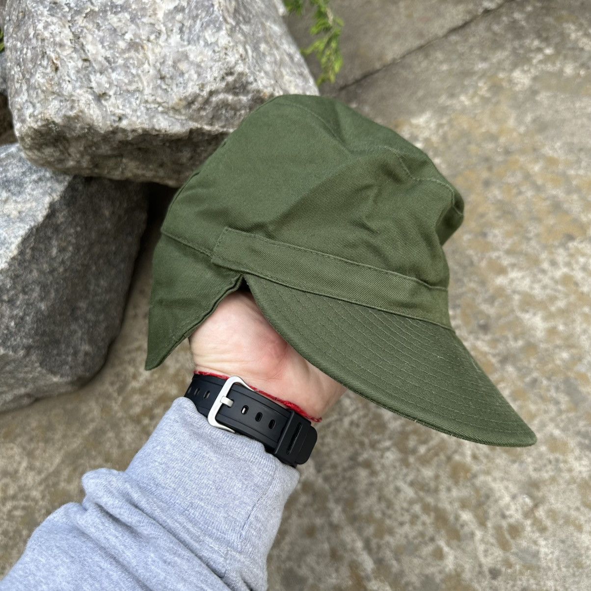 1966s ARCHIVE SWEDISH ARMY VINTAGE MILITARY CAP - № 4300