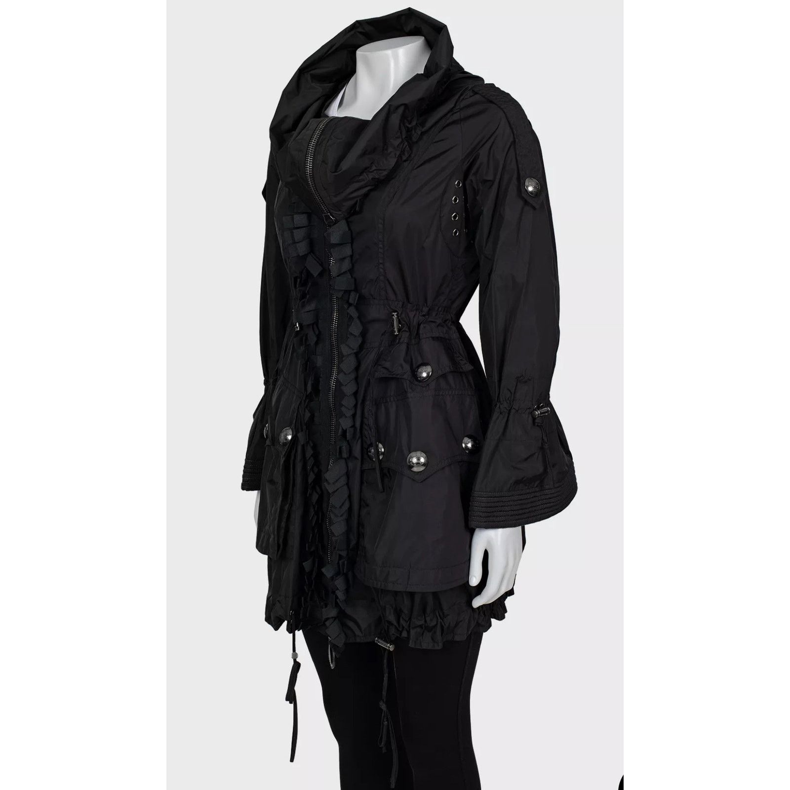 Burberry Elegant Burberry Black Trench Coat - Size XS (IT38) Size XS / US 0-2 / IT 36-38 - 2 Thumbnail