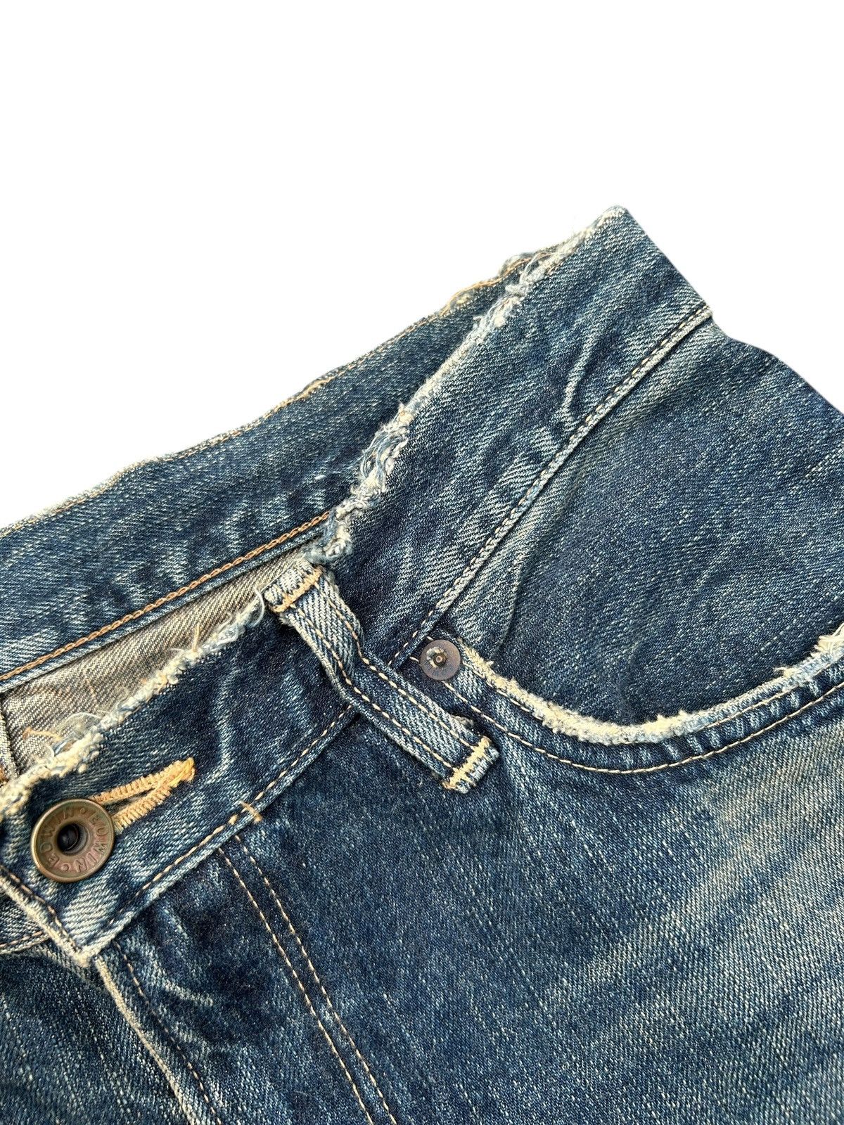 Kapital Thrashed Vintage Edwin 505 Selvedge Rusty Denim Jeans Size US 32 / EU 48 - 9 Thumbnail