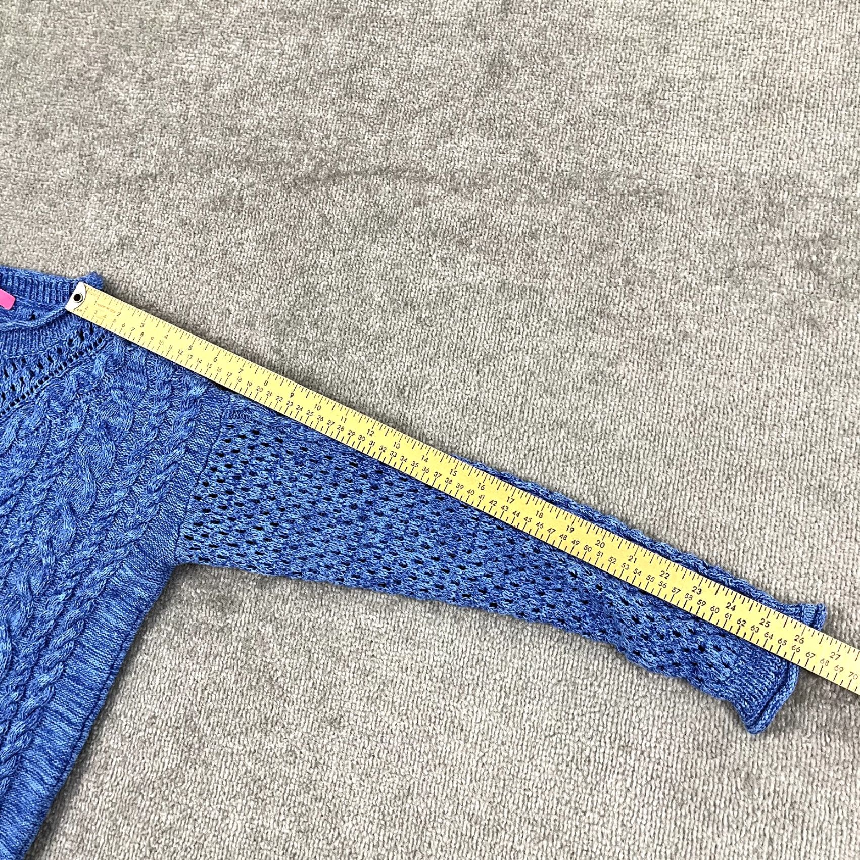 Lilly Pulitzer LILLY PULITZER Sweater Womens Small Blue Knit Maxcy Mix Stitched Preppy 008396 Size S / US 4 / IT 40 - 5 Thumbnail