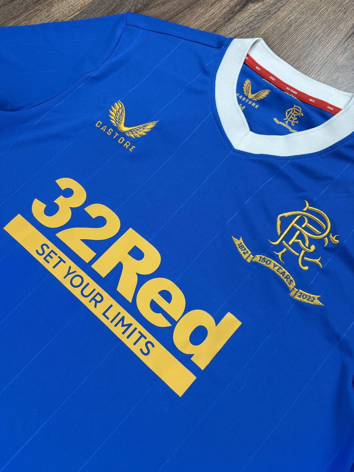 Castore Glasgow Rangers FC 2021/22 Home Jersey Shirt 150 Years Size US M / EU 48-50 / 2 - 3 Thumbnail