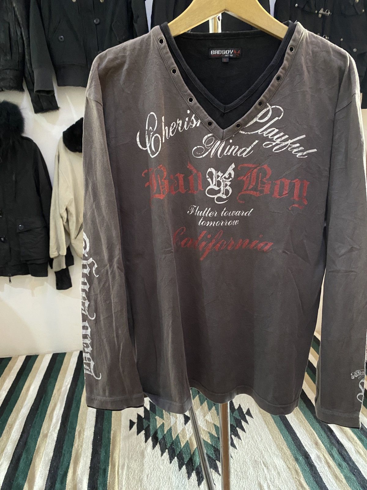 Hysteric Glamour Japanese BadBoy Double Layer Poem Grunge longsleeve tee Size US XL / EU 56 / 4 - 2 Thumbnail
